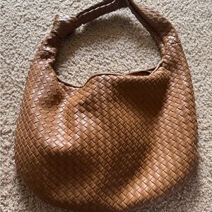 Elegant Brown Woven Women's Bag